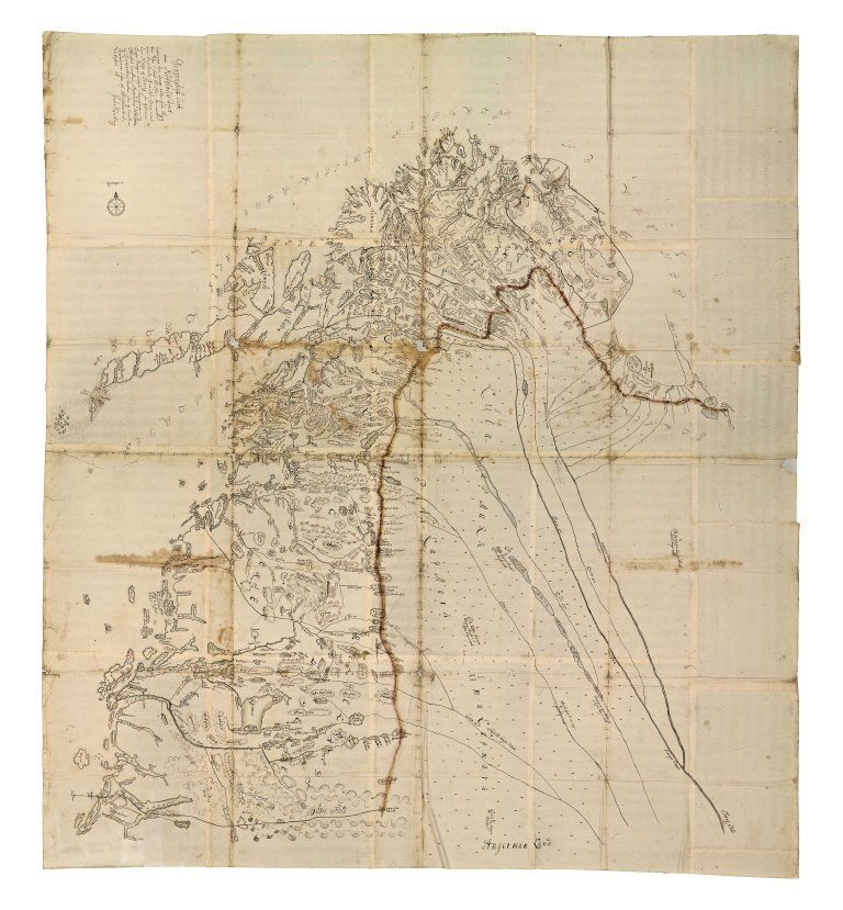 Norge i 1743_Naturen_Kart over Nordland